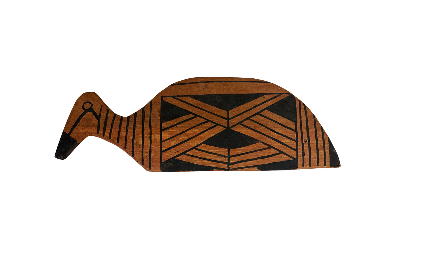 #720  Vintage Kalapalo Indigenous wood spatula (Pá de Biju) 14" w