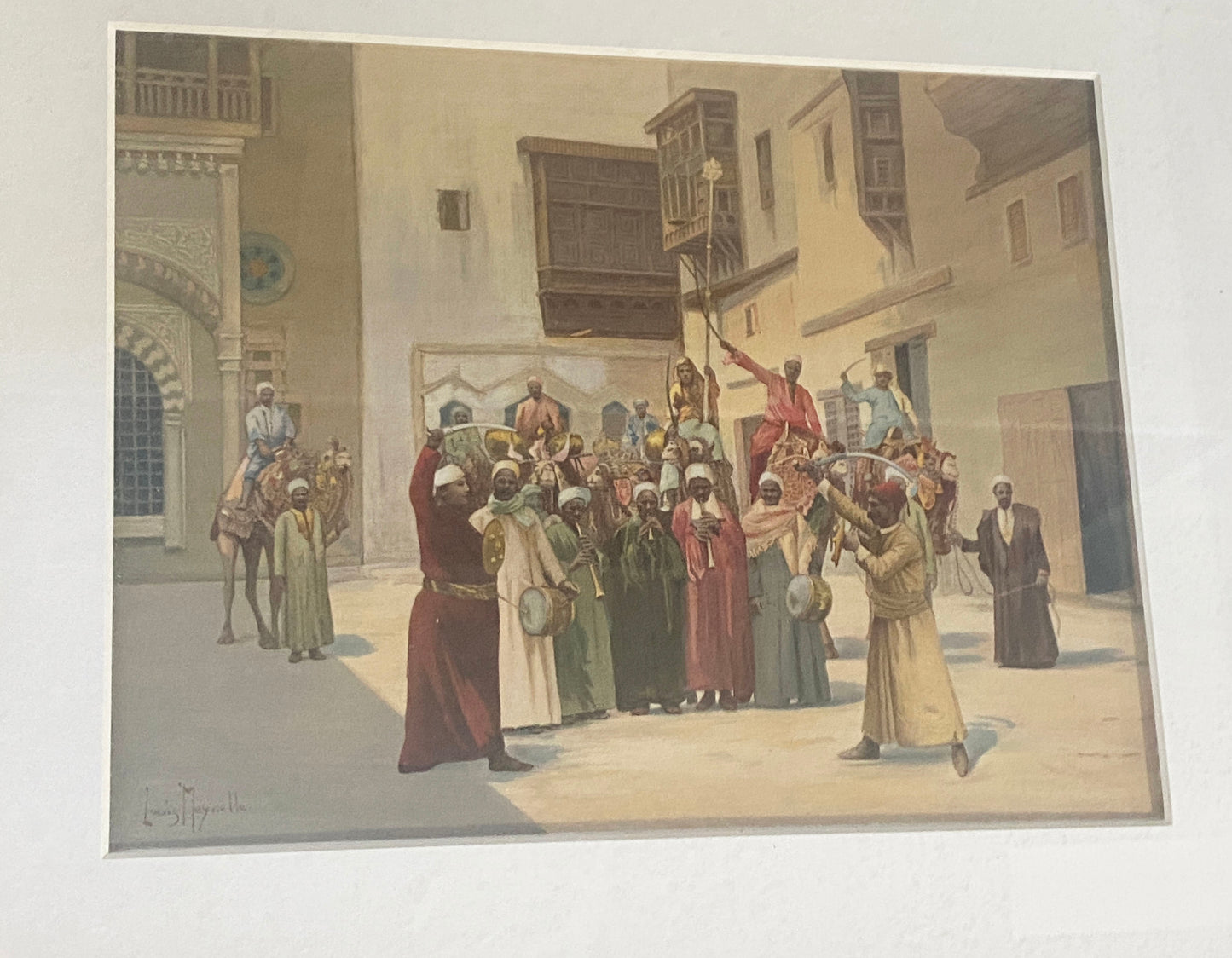 #103 Meynelle Louis Orientalist painting Print Picture Framed