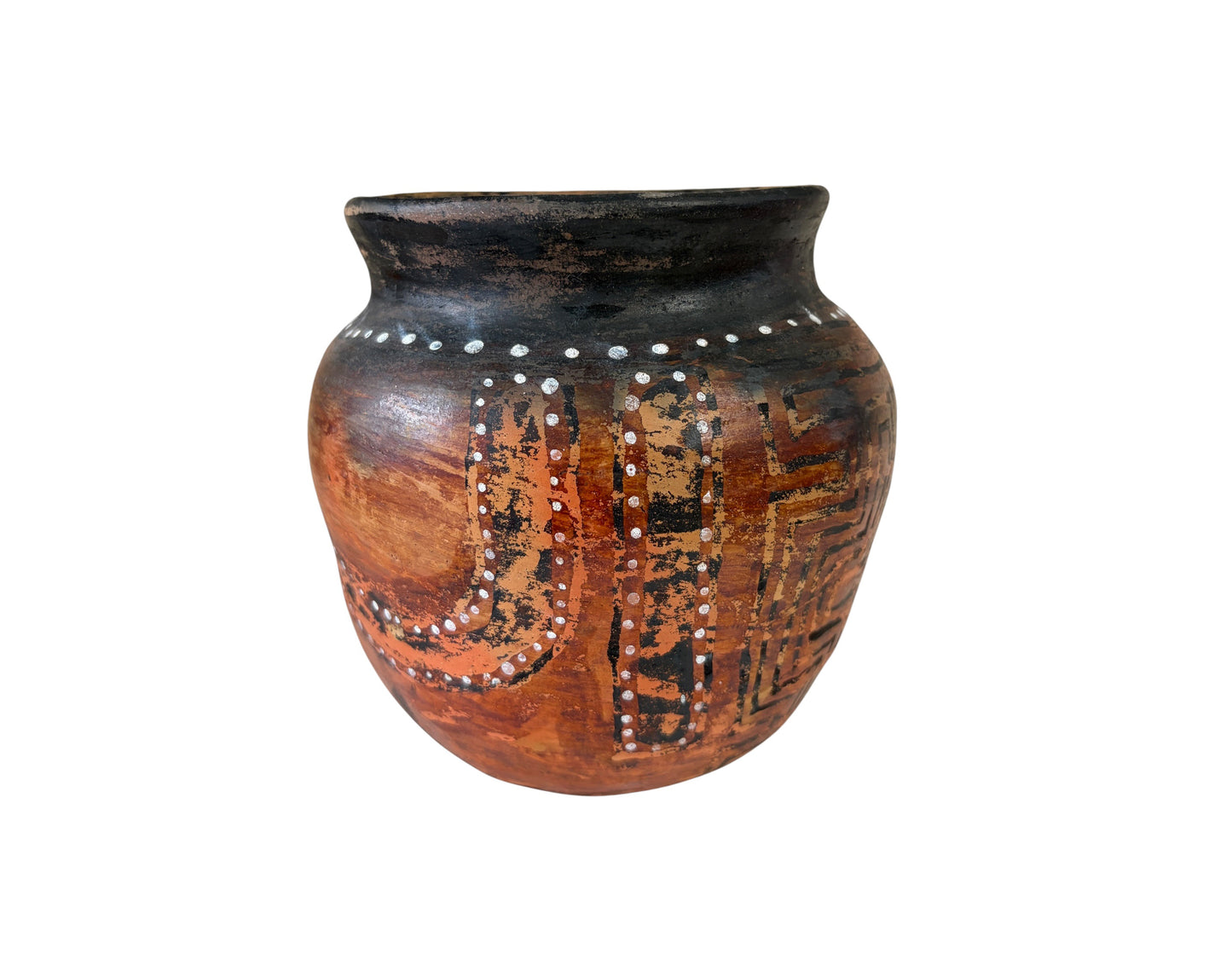 #C Vintage Amazonian Asurini  Indigenous  Redware Ceramic Jar  Brazil