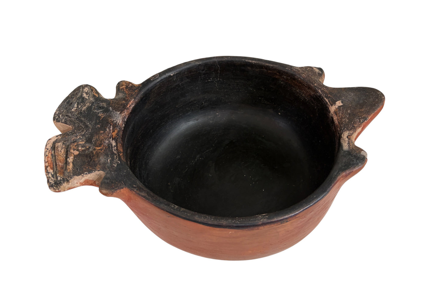 #E Vintage Indigenous Karaja Ceramic Zoomorphic Bowl