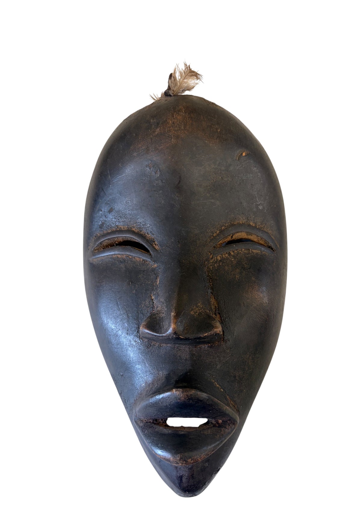 #6004 Old  African I .Coast Dan Ceremonial Mask 10" H