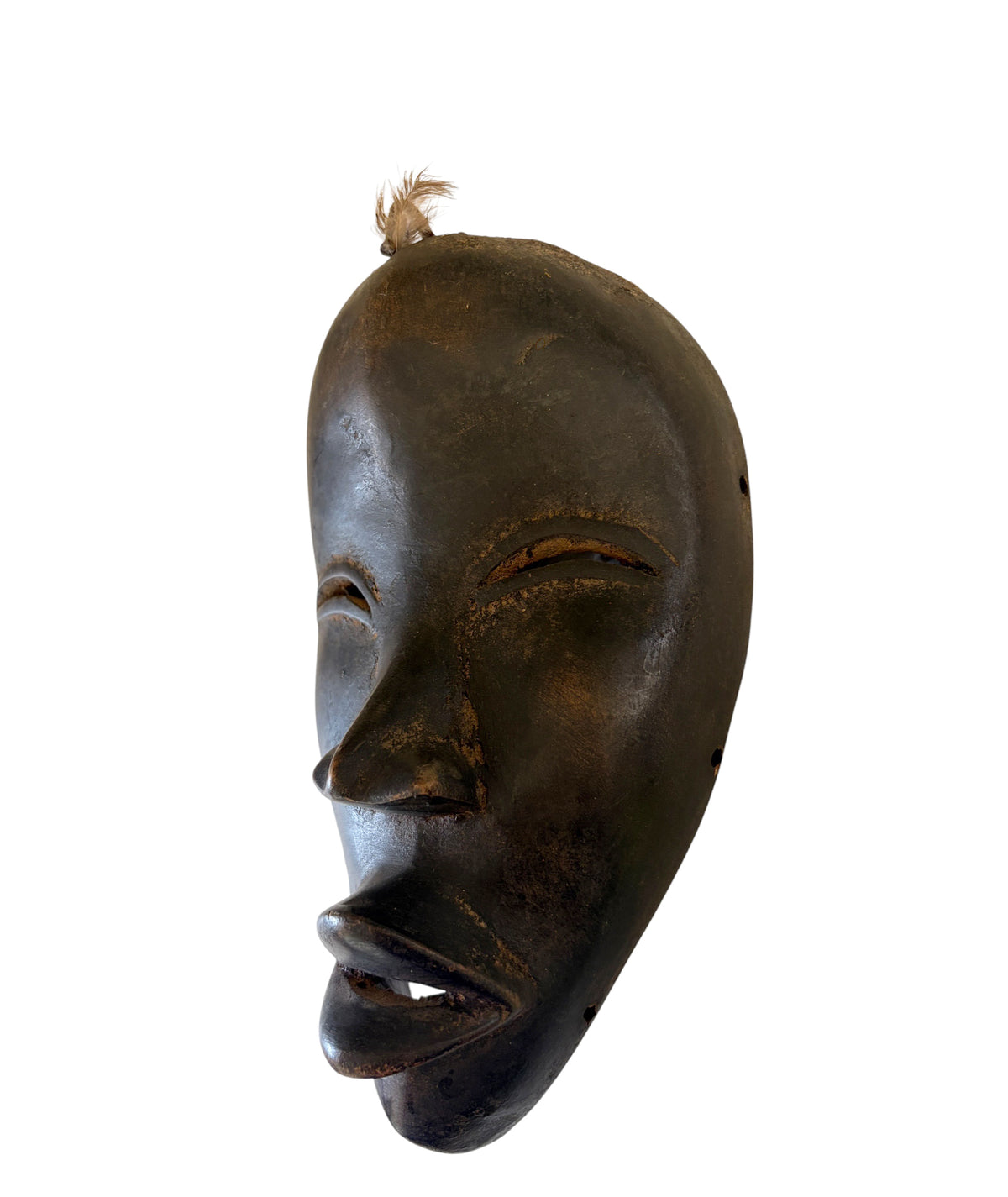 #6004 Old  African I .Coast Dan Ceremonial Mask 10" H