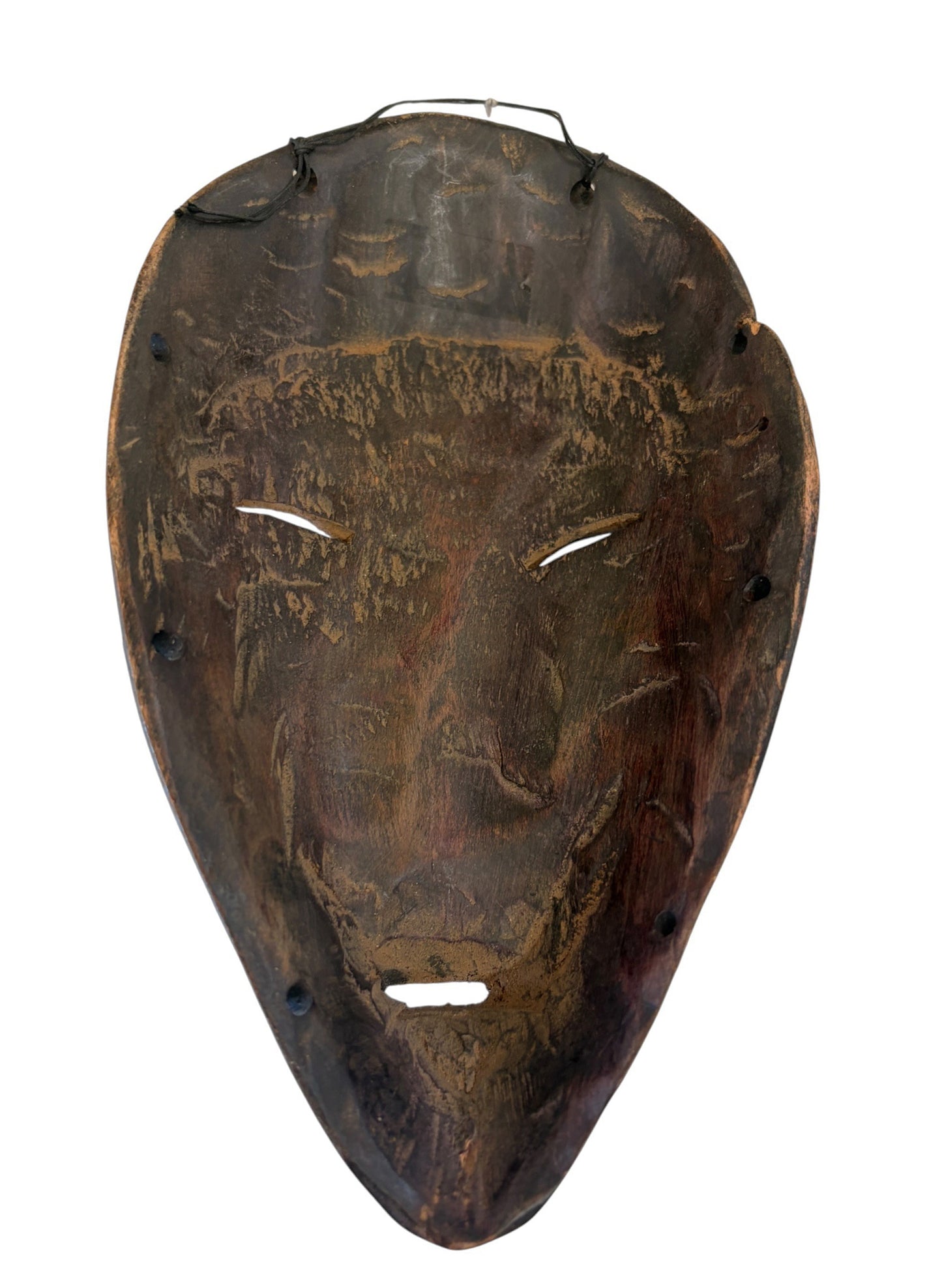 #6004 Old  African I .Coast Dan Ceremonial Mask 10" H