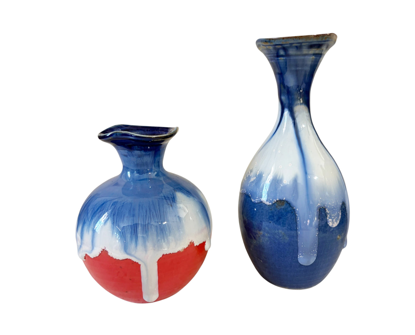 #350/374 Chinese Contemporary Shiwan Stoneware Pottery Set of two