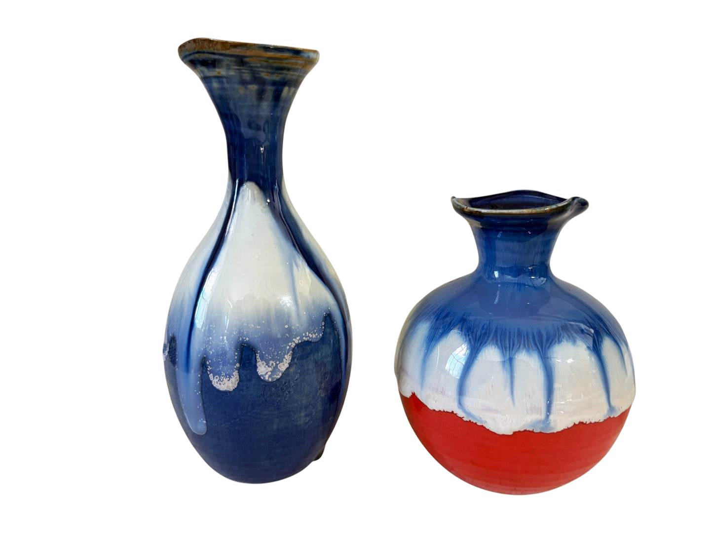 #350/374 Chinese Contemporary Shiwan Stoneware Pottery Set of two