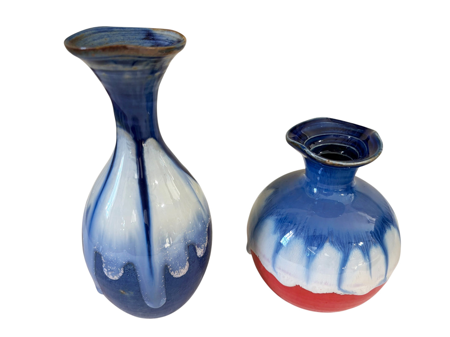 #350/374 Chinese Contemporary Shiwan Stoneware Pottery Set of two