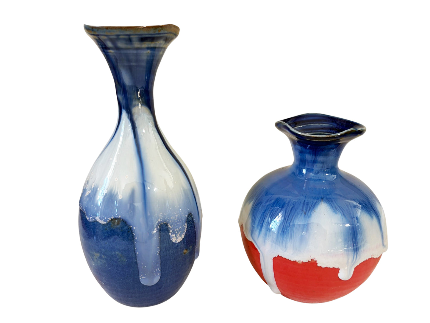 #350/374 Chinese Contemporary Shiwan Stoneware Pottery Set of two