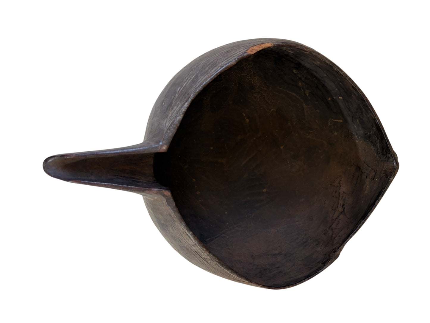 #751 Vintage Lg African Kuba wooden Cup  Congo 10.5"