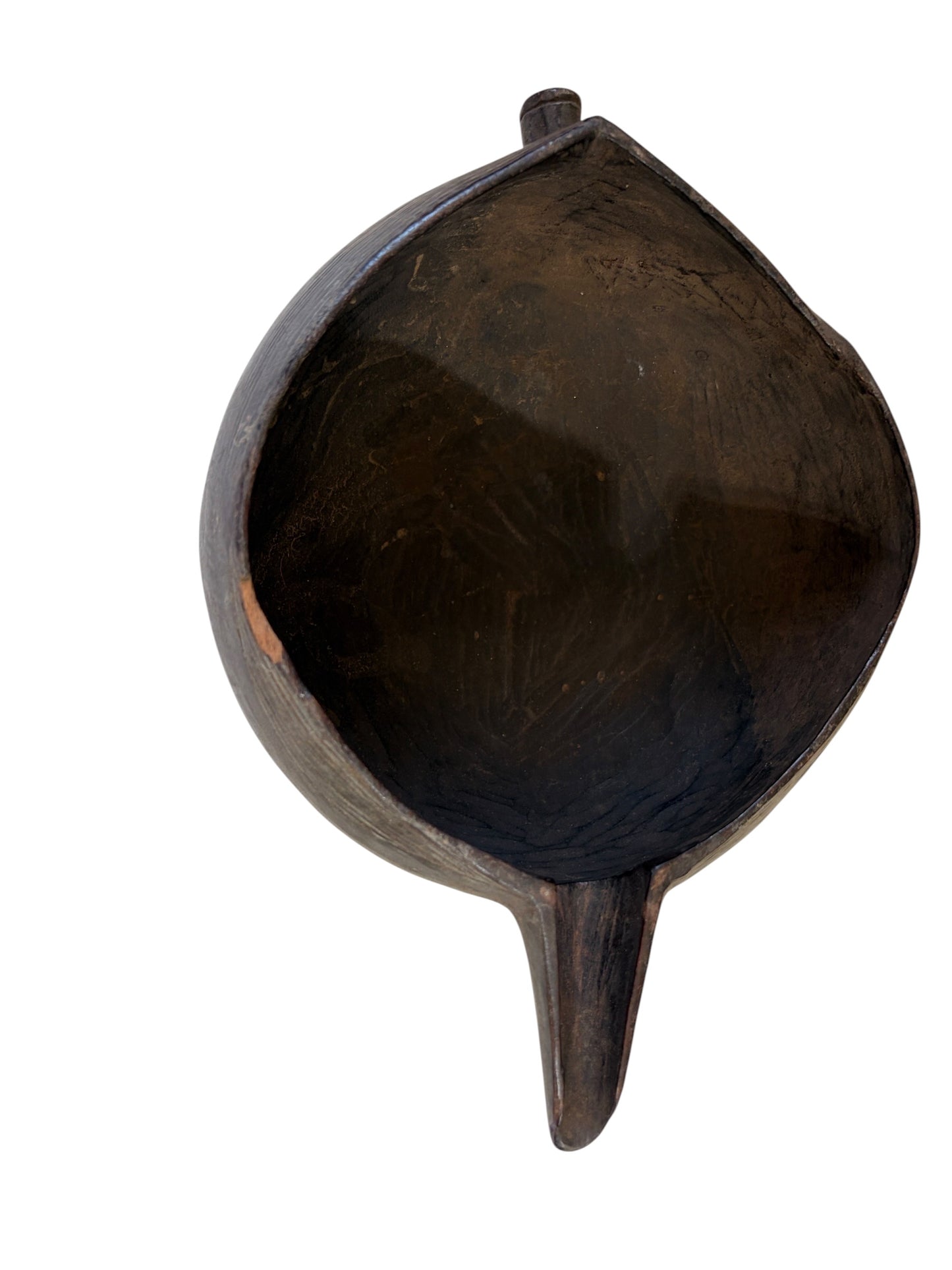 #751 Vintage Lg African Kuba wooden Cup  Congo 10.5"