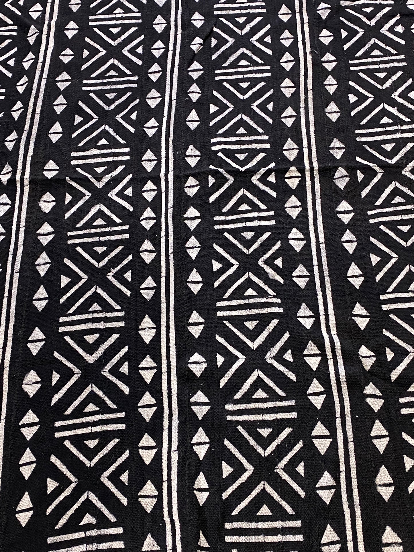 # 7314  African Black and White Mud Cloth Textile Mali