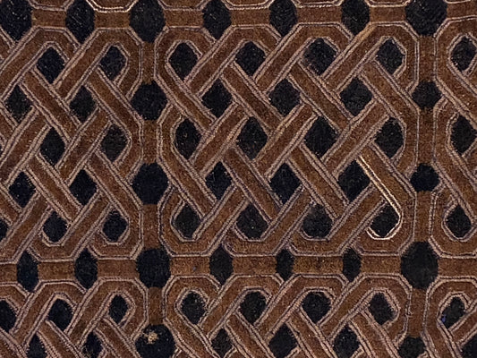 #6700 Vintage  African Kuba Kasai Velvet Raffia Textile Zaire 23" by 25"