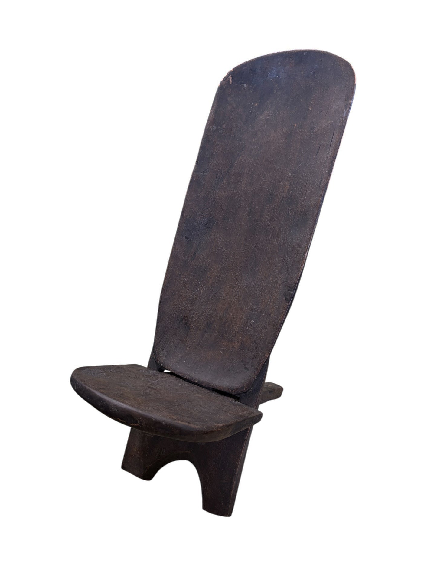 #1269 Small Kids Chair Senufo Stargazer Solid Wood Folding Chair Ivory Coast