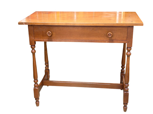 #221 Vintage 1960s American Colonial Solid Cherry Wood Tavern /Writing Desk
