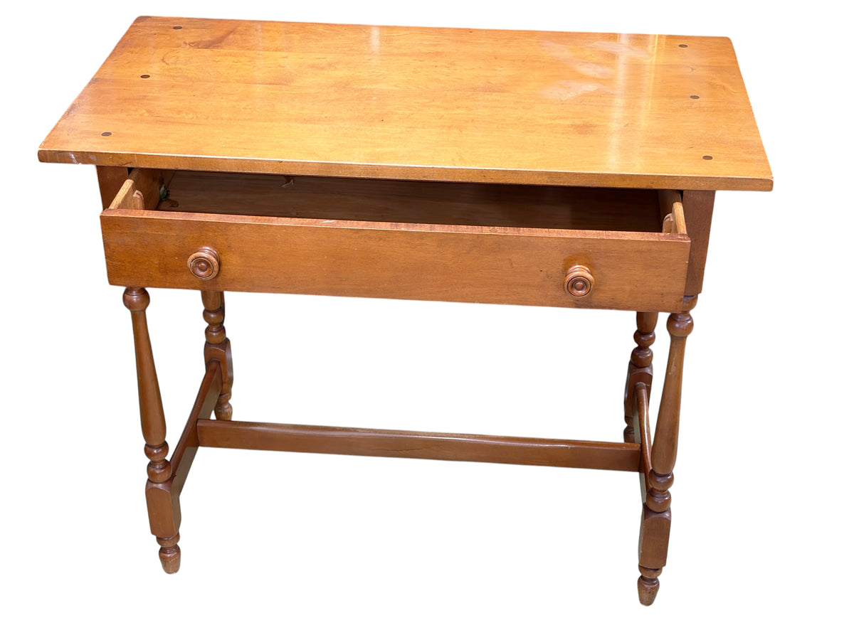 #221 Vintage 1960s American Colonial Solid Cherry Wood Tavern /Writing Desk