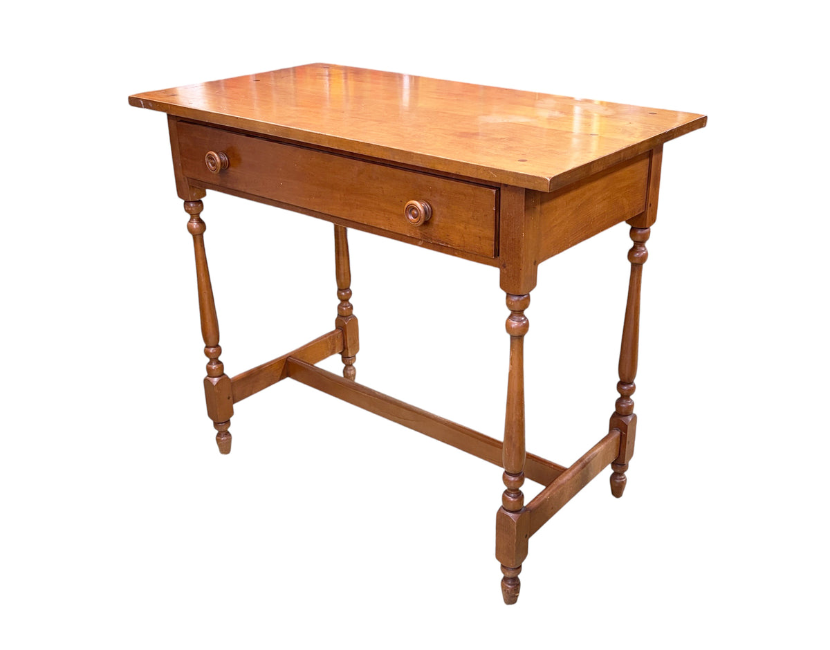 #221 Vintage 1960s American Colonial Solid Cherry Wood Tavern /Writing Desk