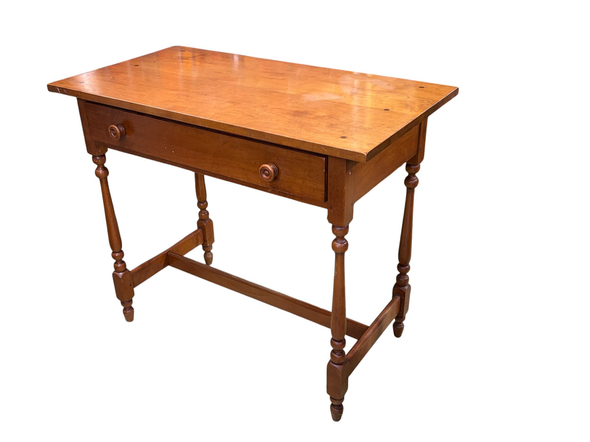 #221 Vintage 1960s American Colonial Solid Cherry Wood Tavern /Writing Desk