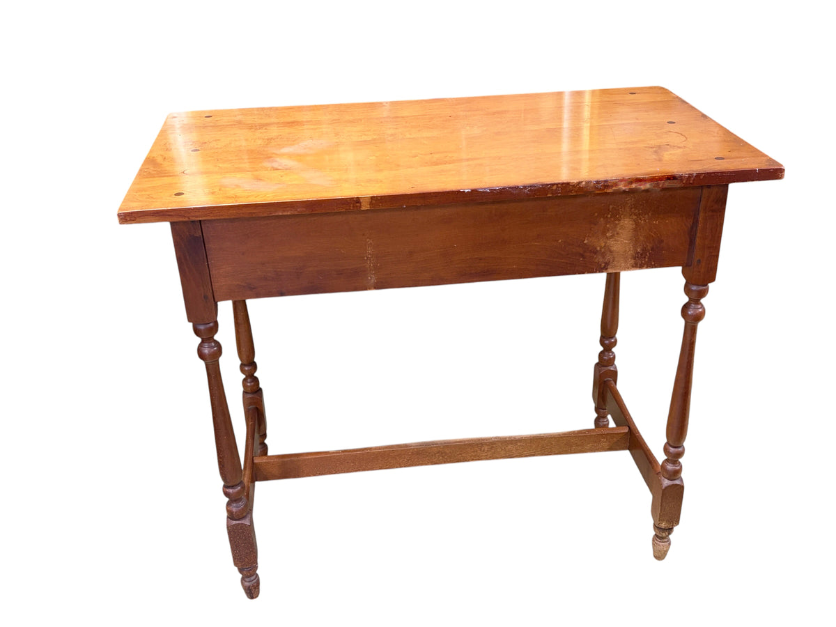 #221 Vintage 1960s American Colonial Solid Cherry Wood Tavern /Writing Desk