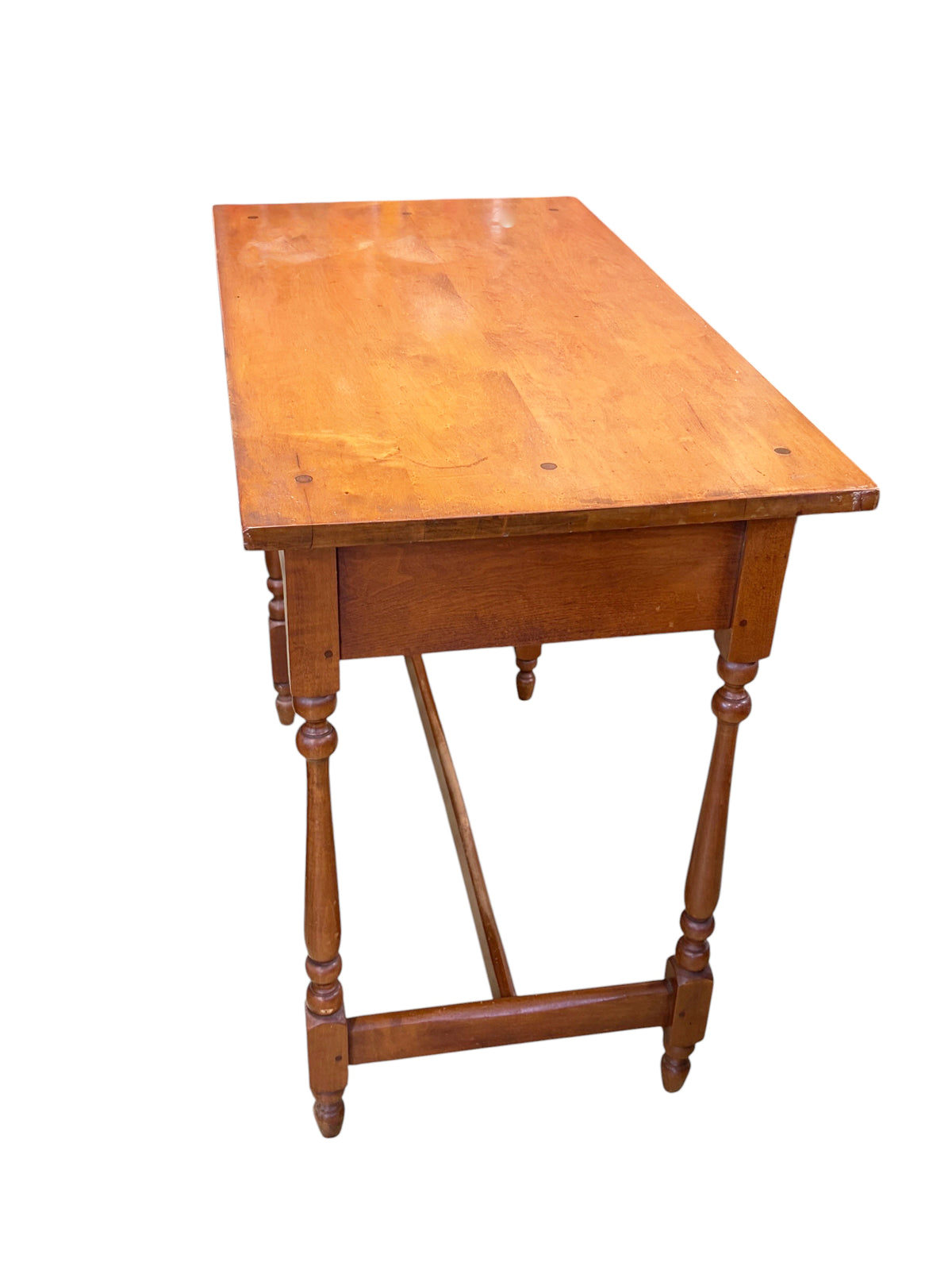#221 Vintage 1960s American Colonial Solid Cherry Wood Tavern /Writing Desk