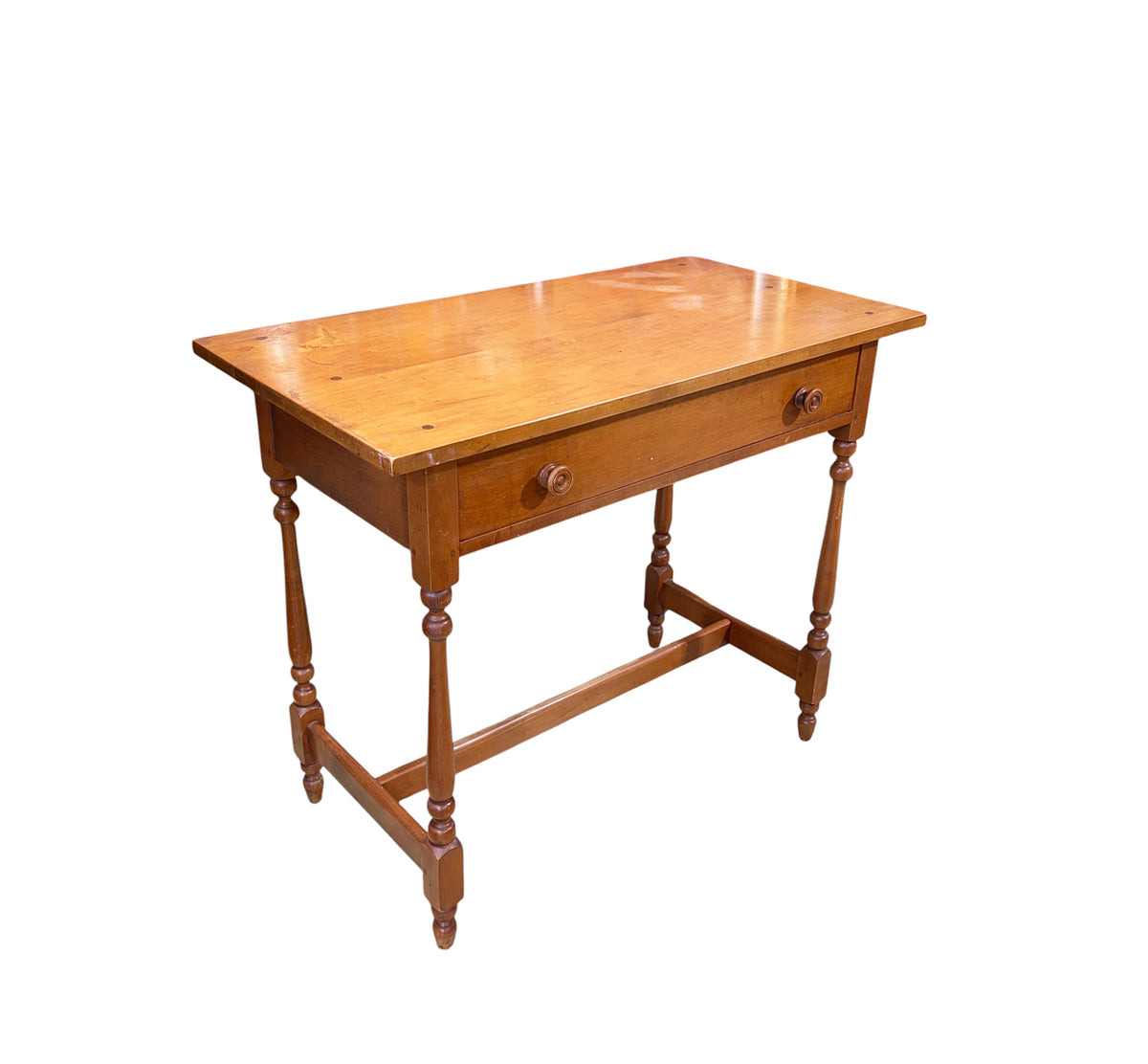 #221 Vintage 1960s American Colonial Solid Cherry Wood Tavern /Writing Desk