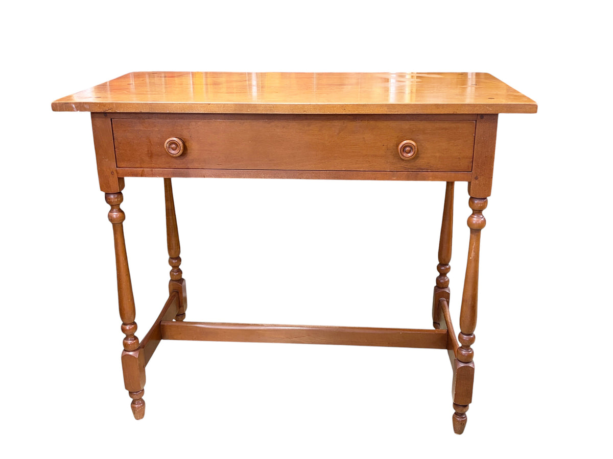 #221 Vintage 1960s American Colonial Solid Cherry Wood Tavern /Writing Desk