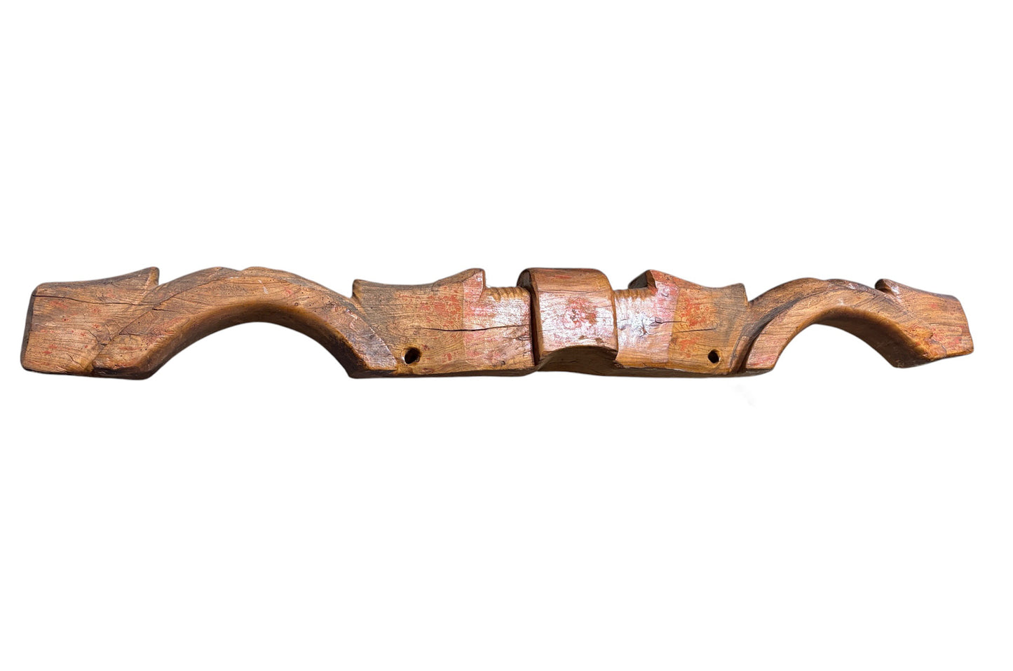 #K Antique European Wood  Double Yoke Oxen Holder