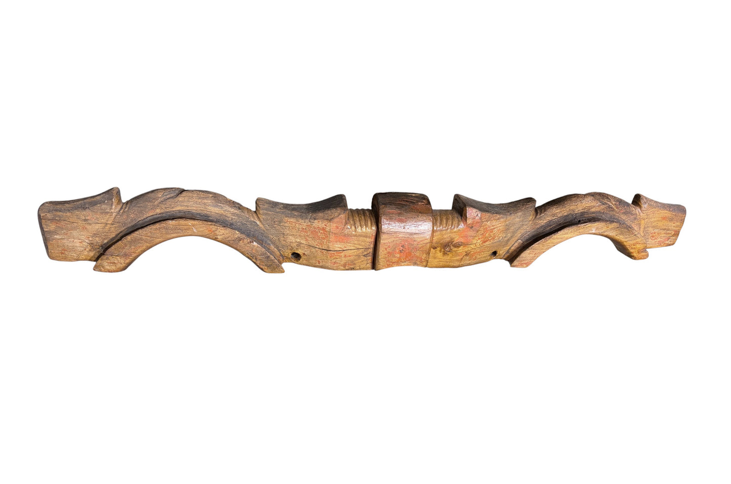 #K Antique European Wood  Double Yoke Oxen Holder