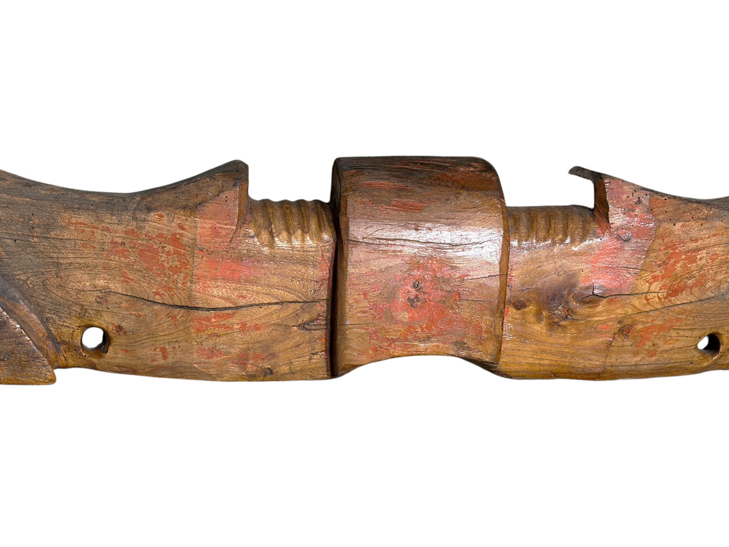 #K Antique European Wood  Double Yoke Oxen Holder