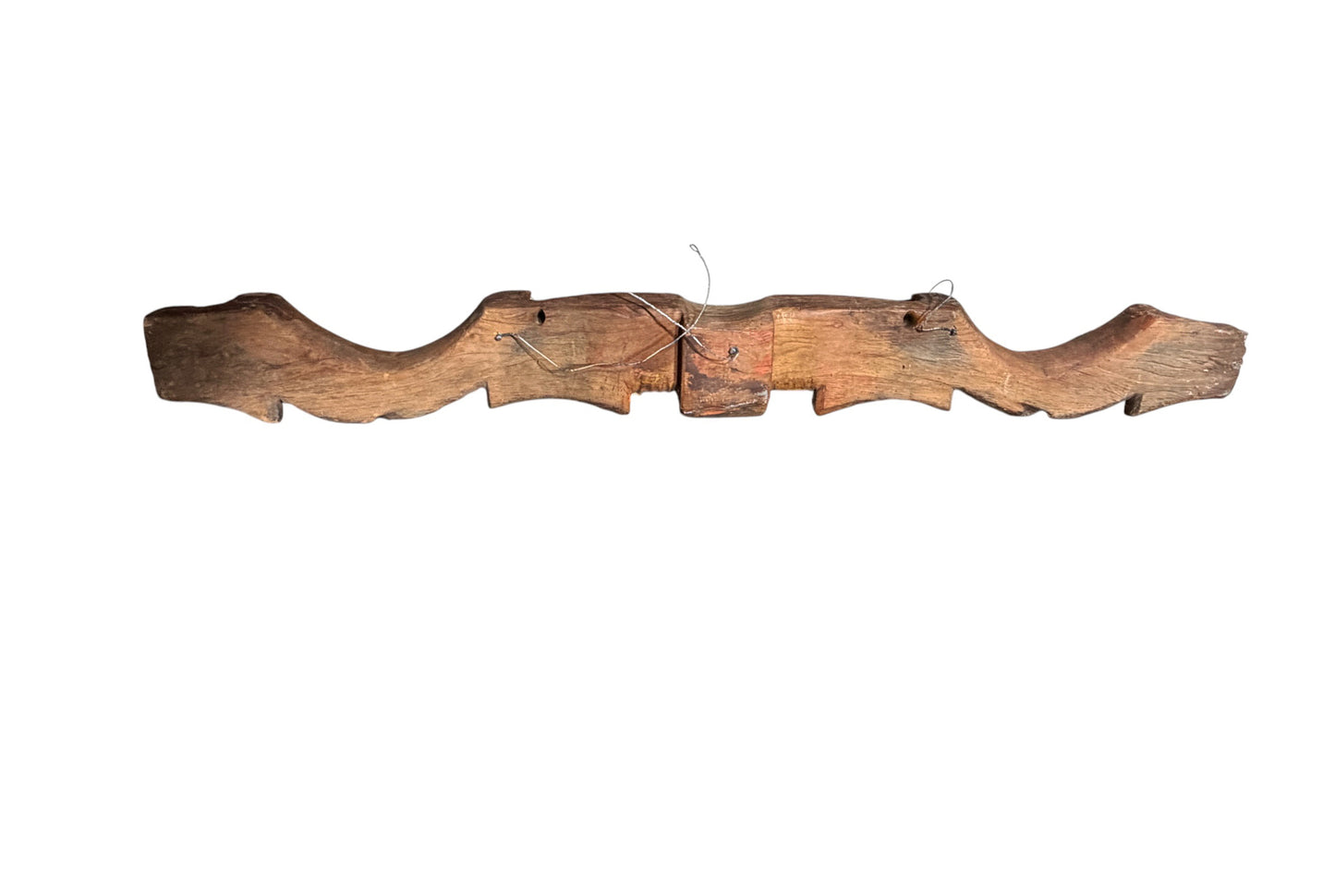 #K Antique European Wood  Double Yoke Oxen Holder