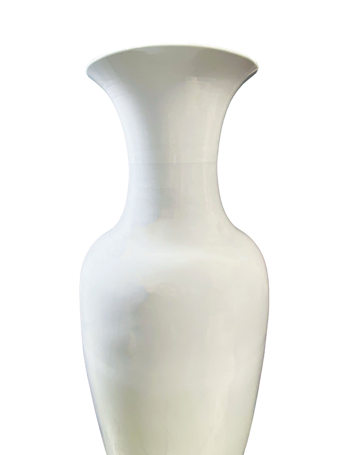 # 841 Large Chinoiserie  Blanc De Chine  Porcelain Vase 36.5"H