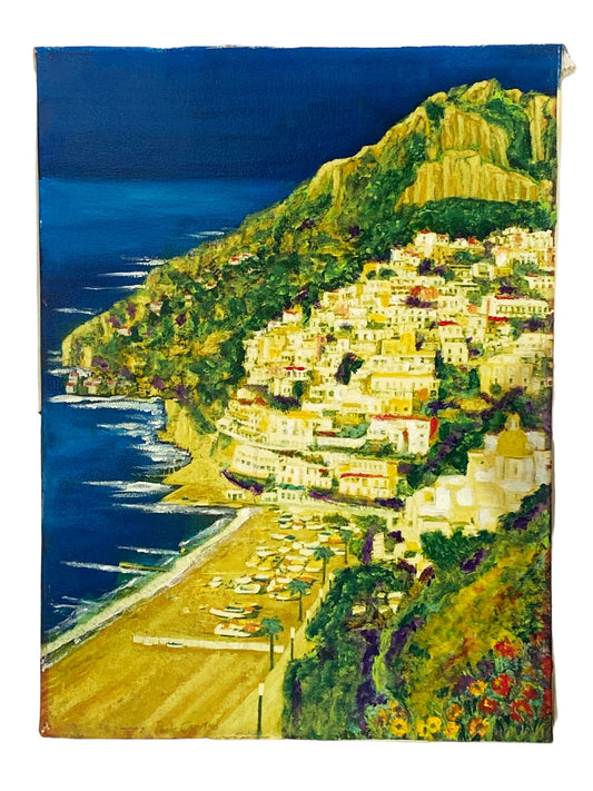 #7050 Costa d'Amalfi Embellished Giclee Painting  16" by 12"