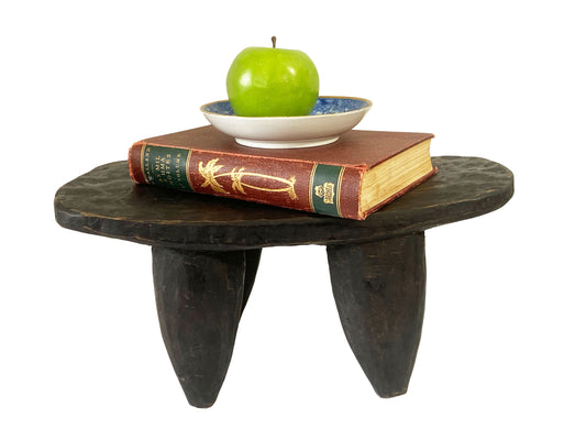 # 5485 Vintage African Carved Wood Senufo Table/Stool 14.5"W