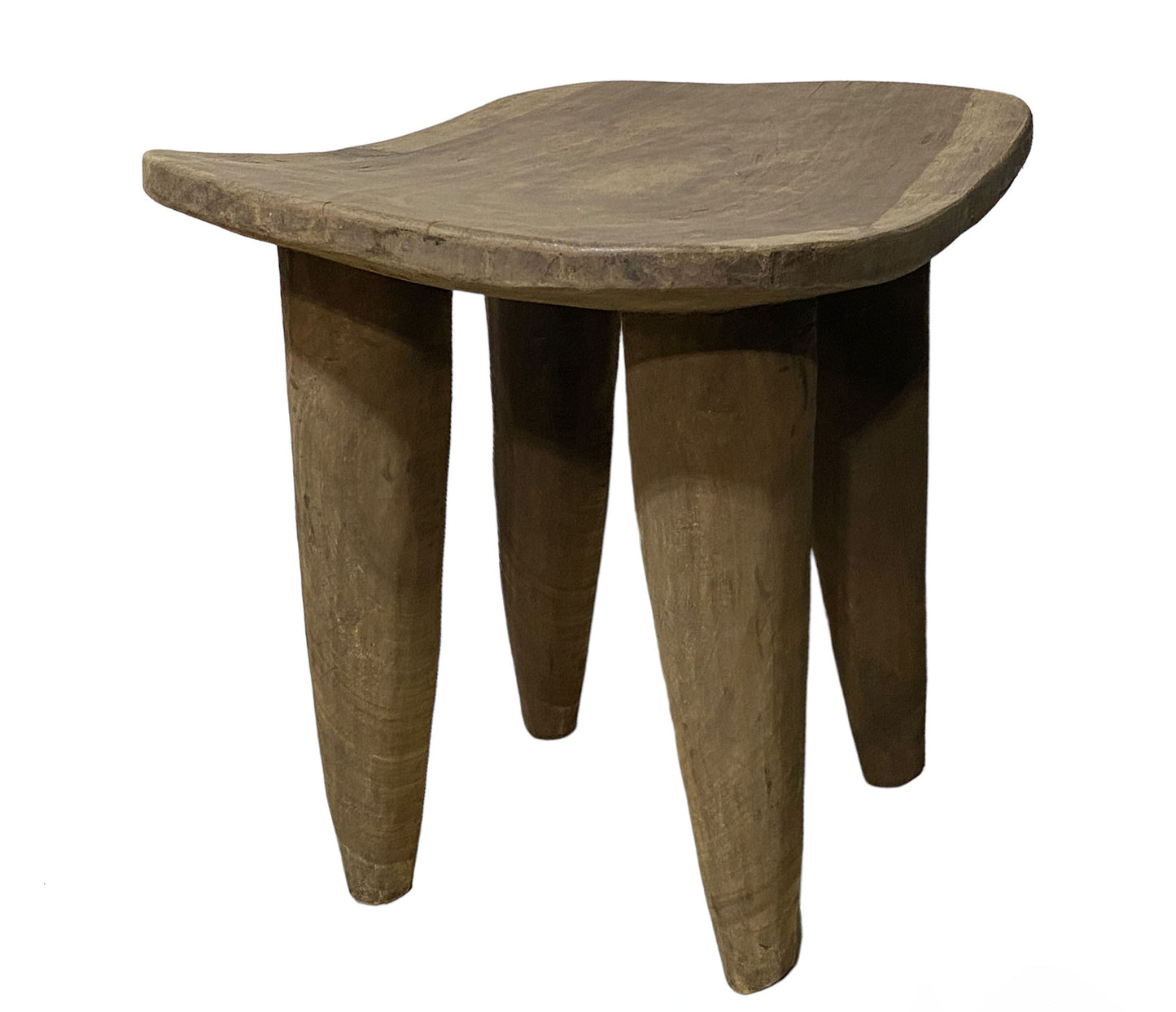 # 5528 Superb Rustic African Senufo Stool / Table  I coast 19.5" H by 20.5" w