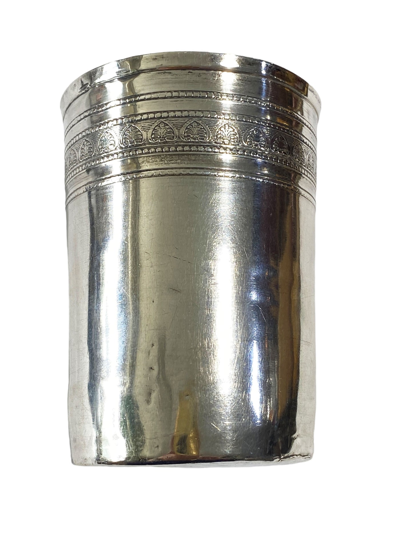 #7009 Old  Coin Silver Beaker