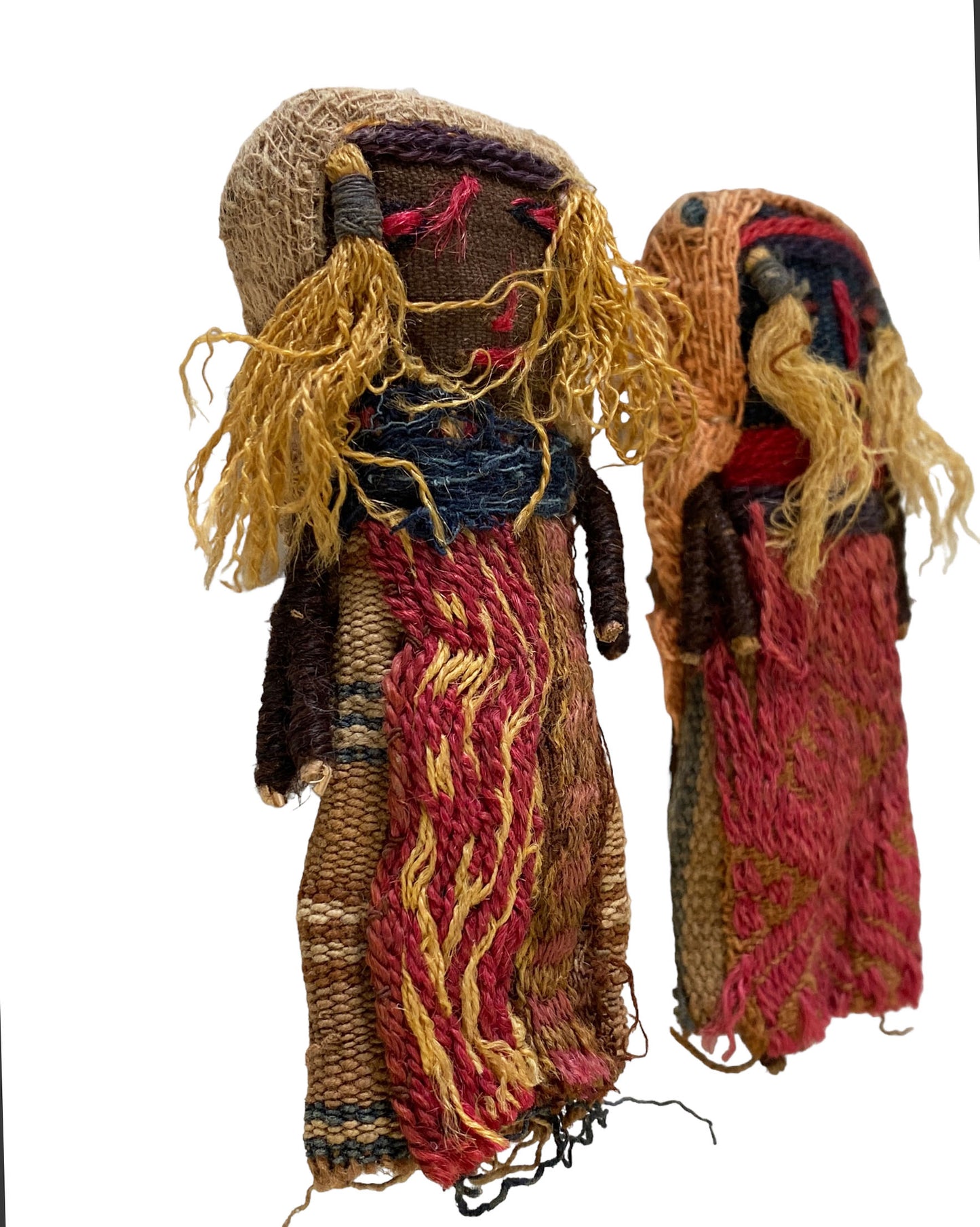 # 5615  Peruvian Chancay Burial  Dolls 4" h S/2
