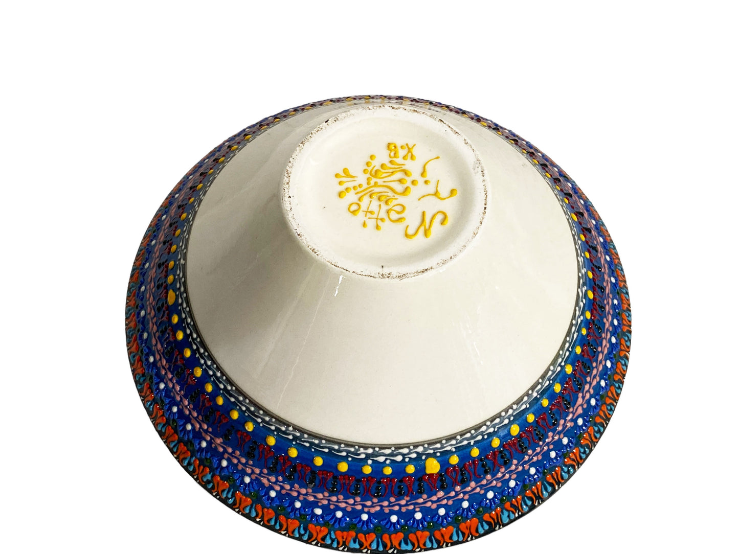 #2230 Handpainted Turkish Mezze Serving Bowl 8.5" Diameter