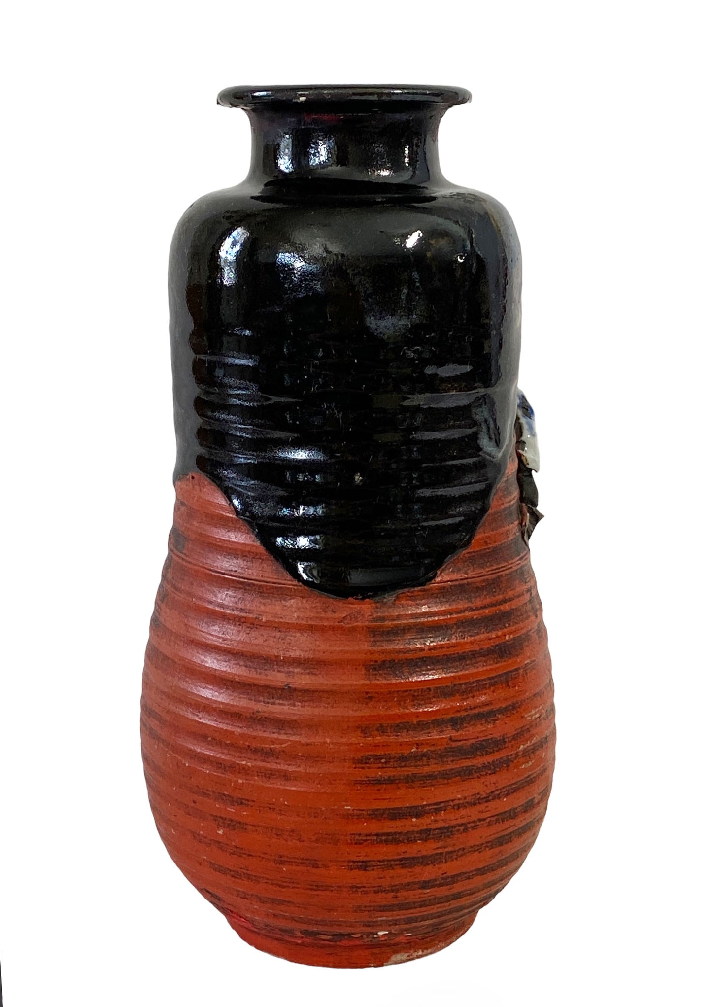 #5700 Chinoiserie Decorative Ceramic Vase w/High Relief Boys Figures 9.25"h