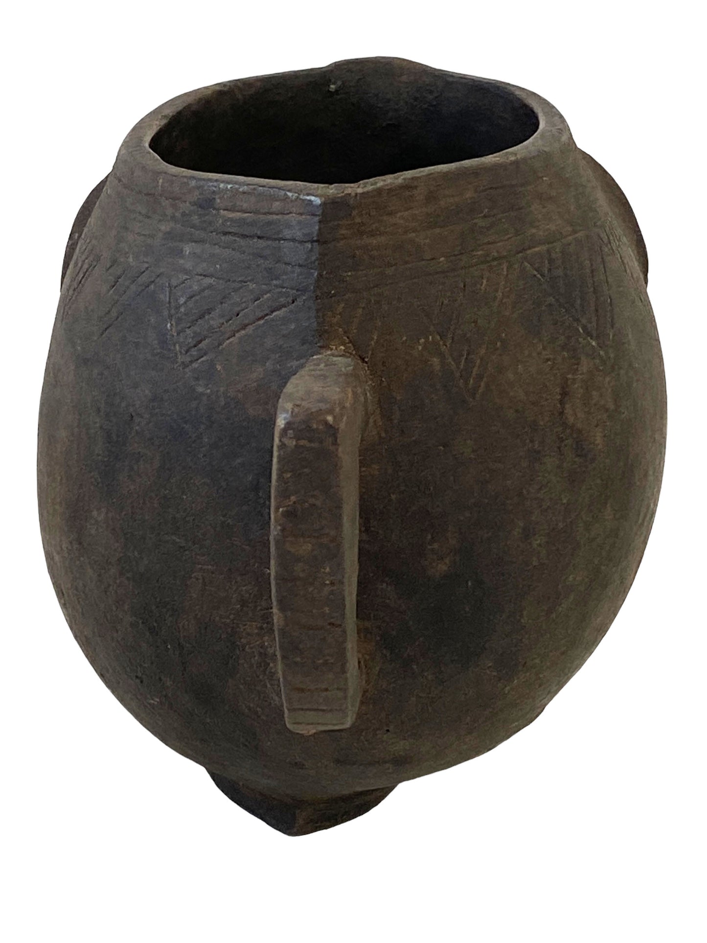 #5600 Kuba wooden Cup Figural Head Congo