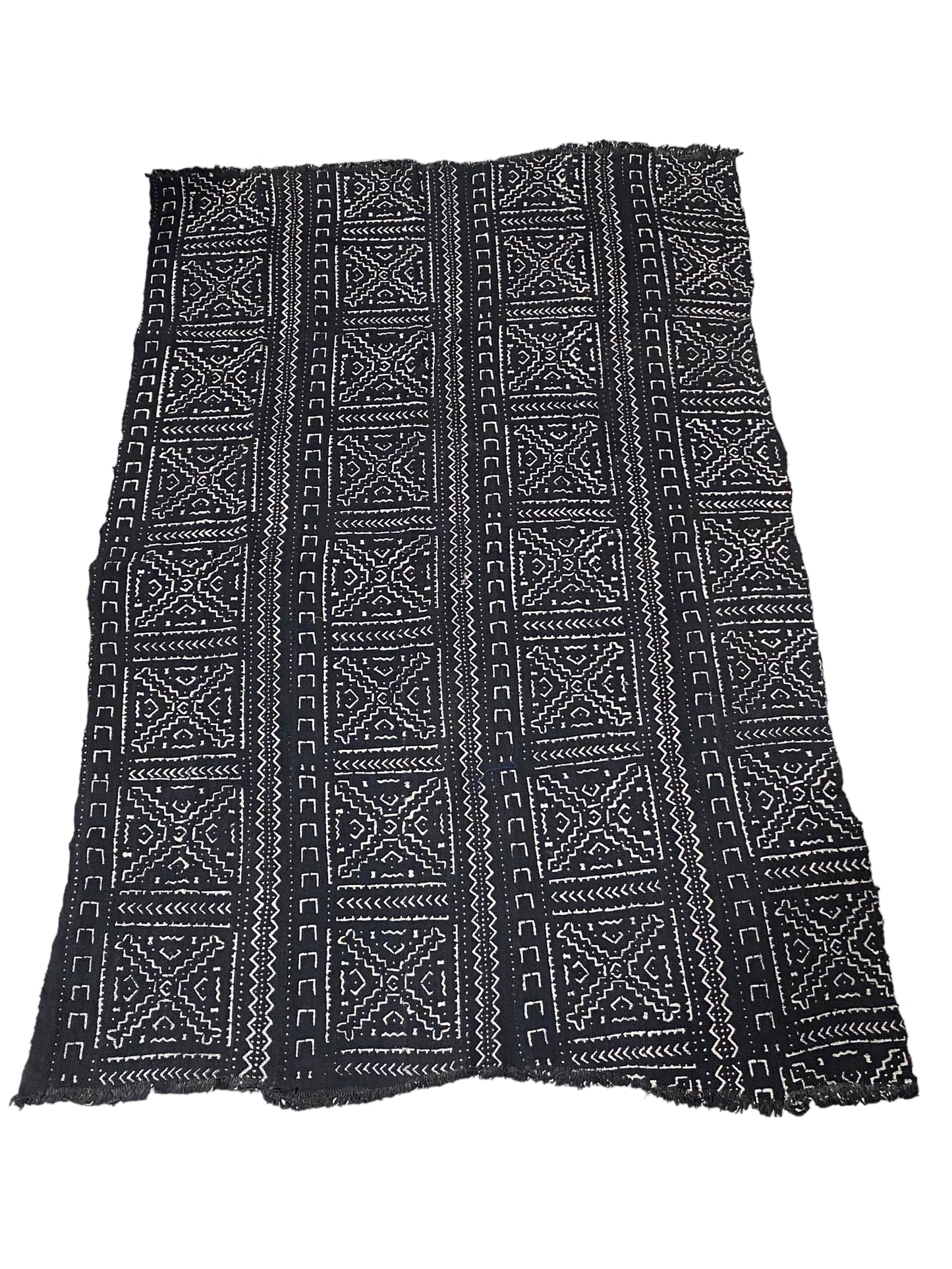# 5735 African Bogolan Mud Cloth Textile  Mali 64" by 40"