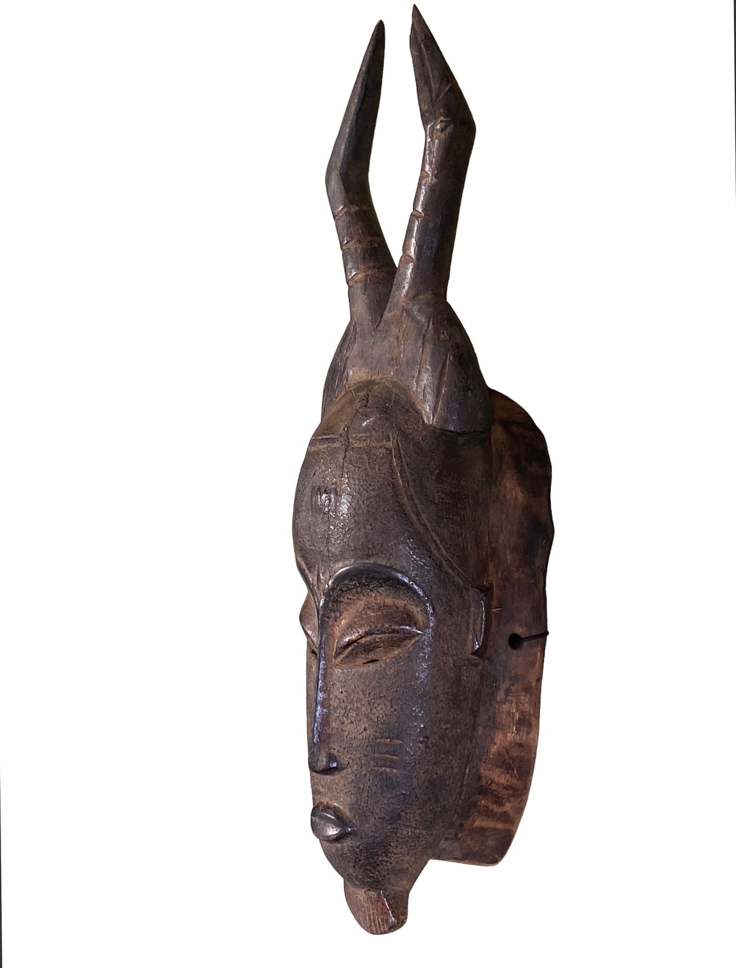 #5501 Superb African Baule Portrait Mask Cote D'ivoire 17" H