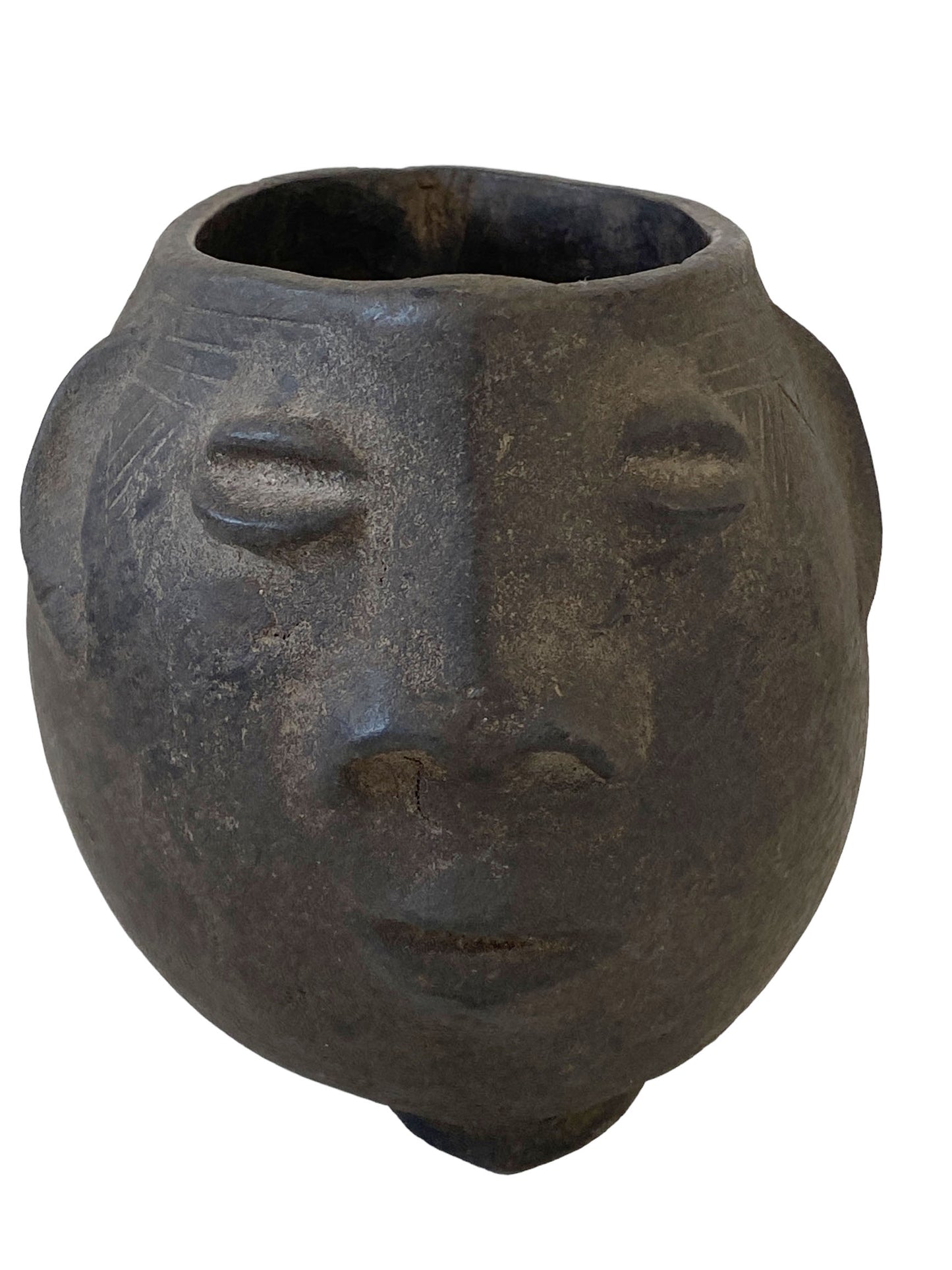 #5600 Kuba wooden Cup Figural Head Congo