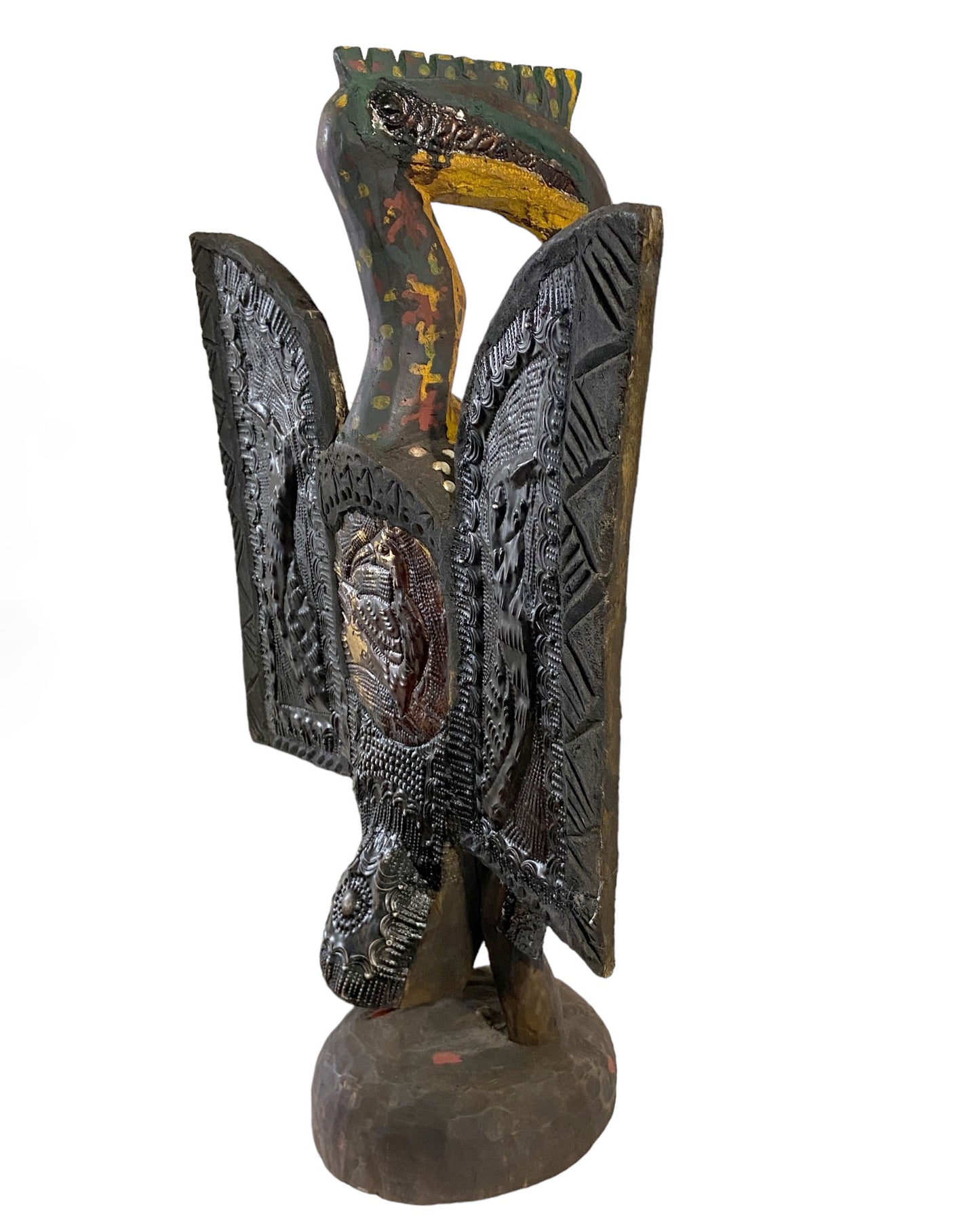 #5494 Senufo Bird Statue Cote d'Ivoire 30" H