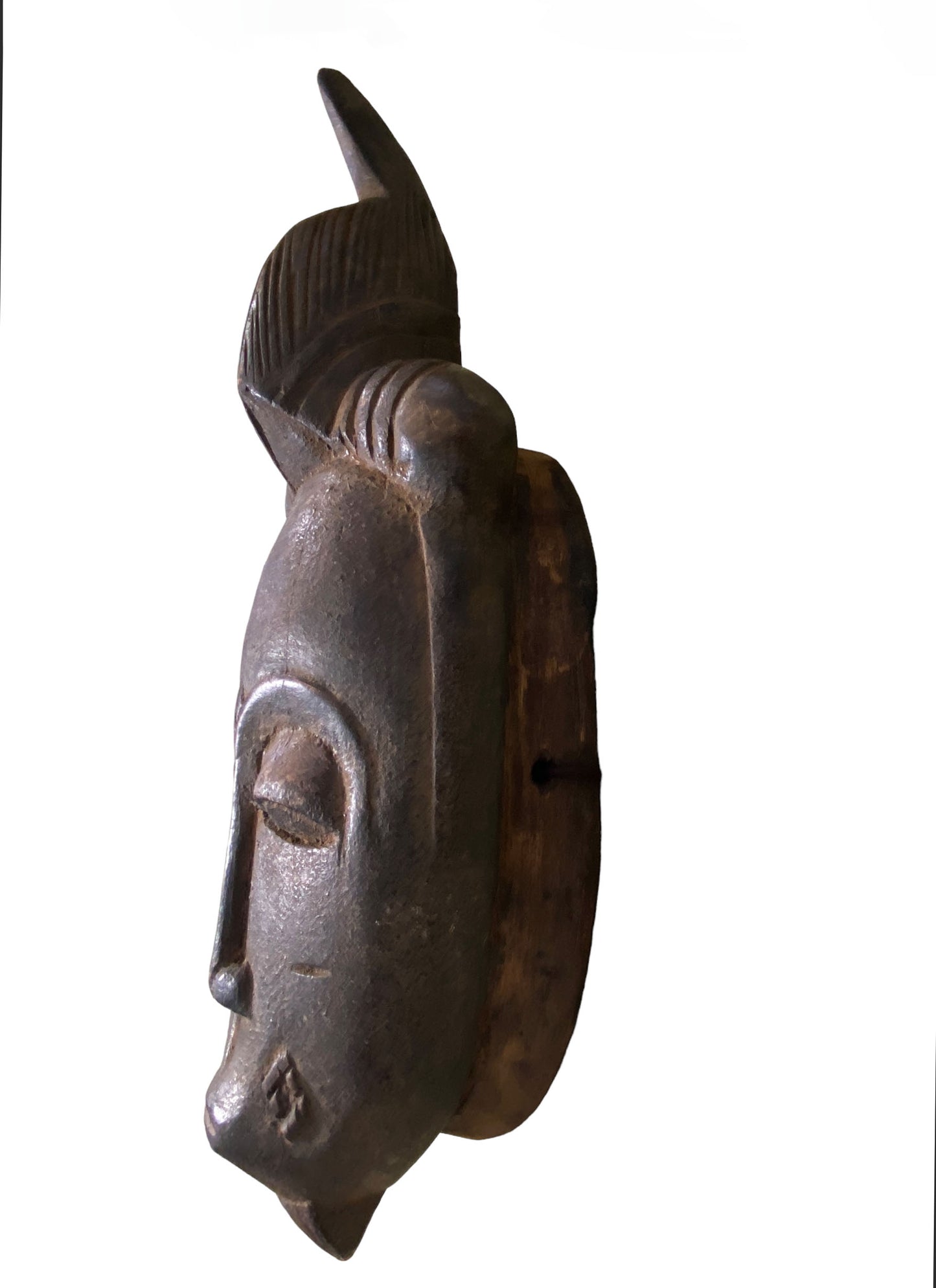 #7027 Superb African Baule Portrait Mask Cote D'ivoire 15" H