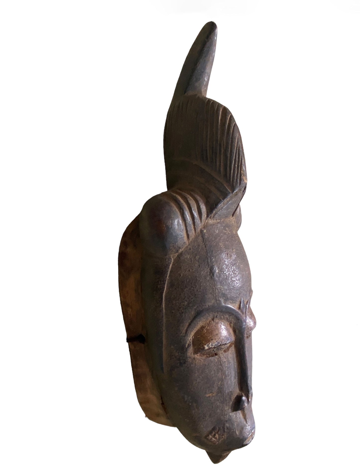 #7027 Superb African Baule Portrait Mask Cote D'ivoire 15" H