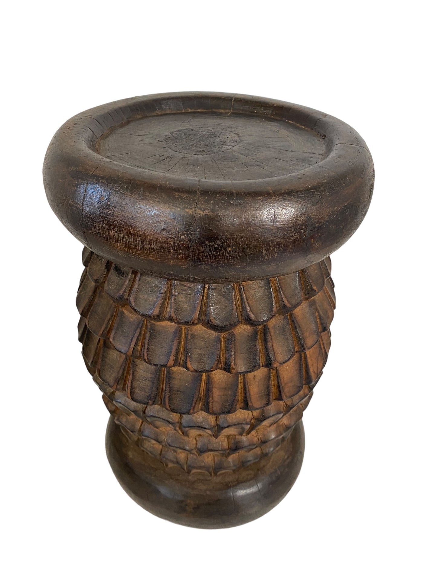 #5869 1960's  Tribal Nobility Bamileke Stool/Table Cameroon 14.5" H