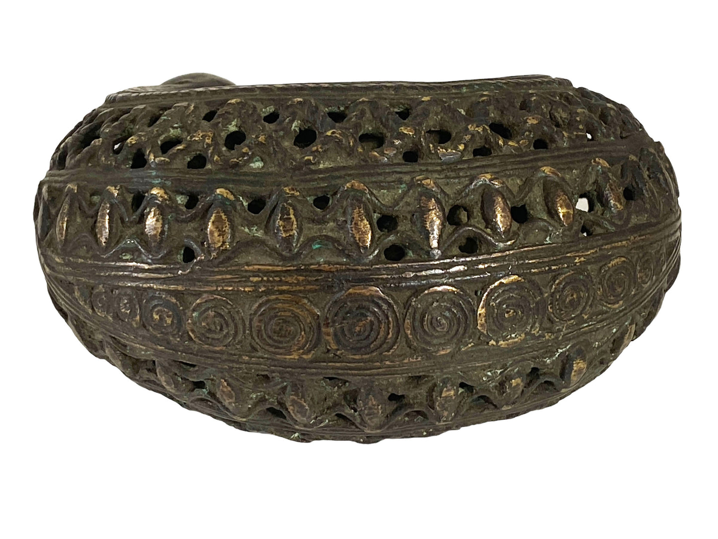 #5237 Vintage Benin Bronze Bracelet Trade Currency Nigeria