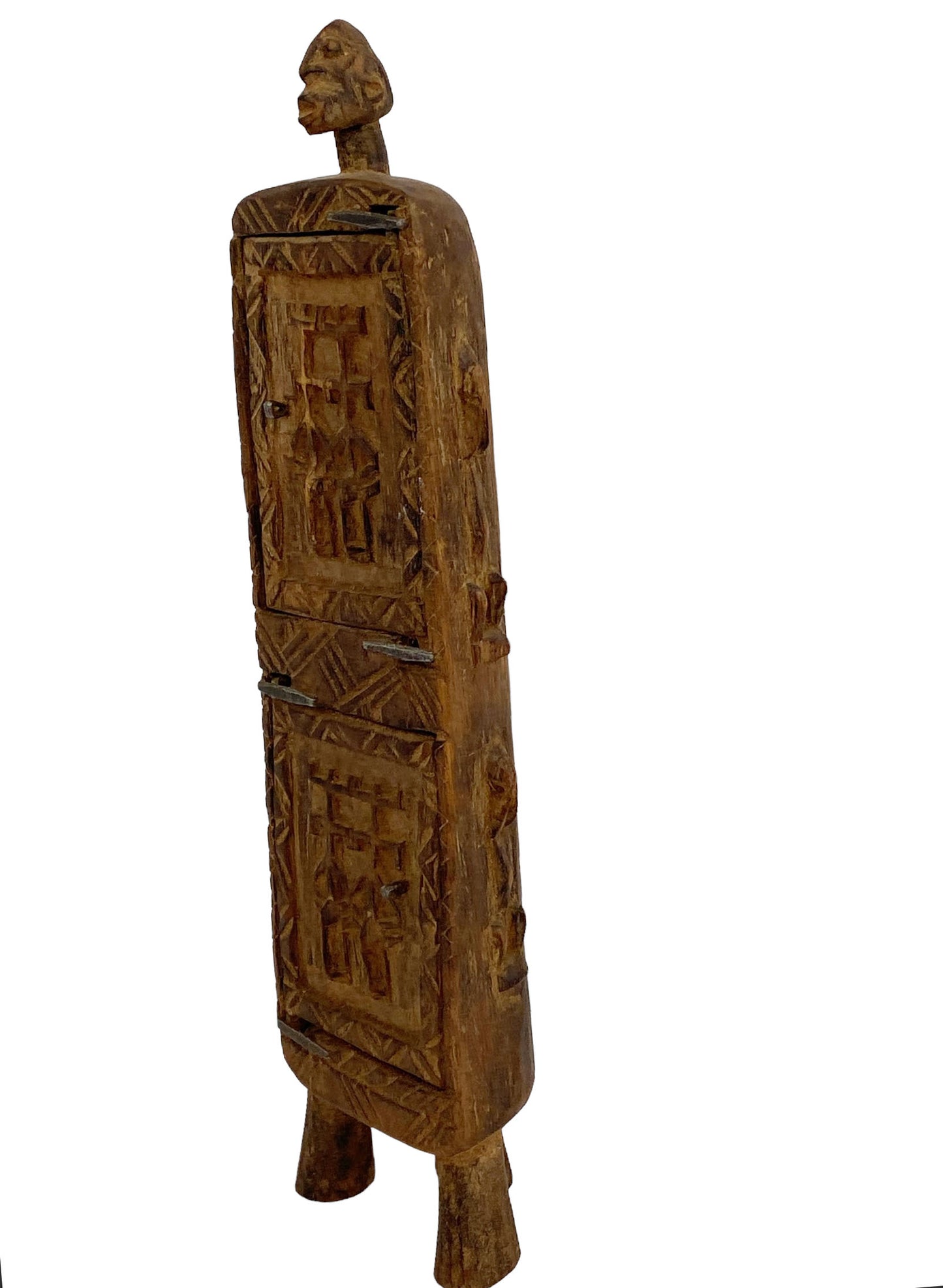 #5517 Dogon Wooden Medicine / Tobacco Box Mali 15" H