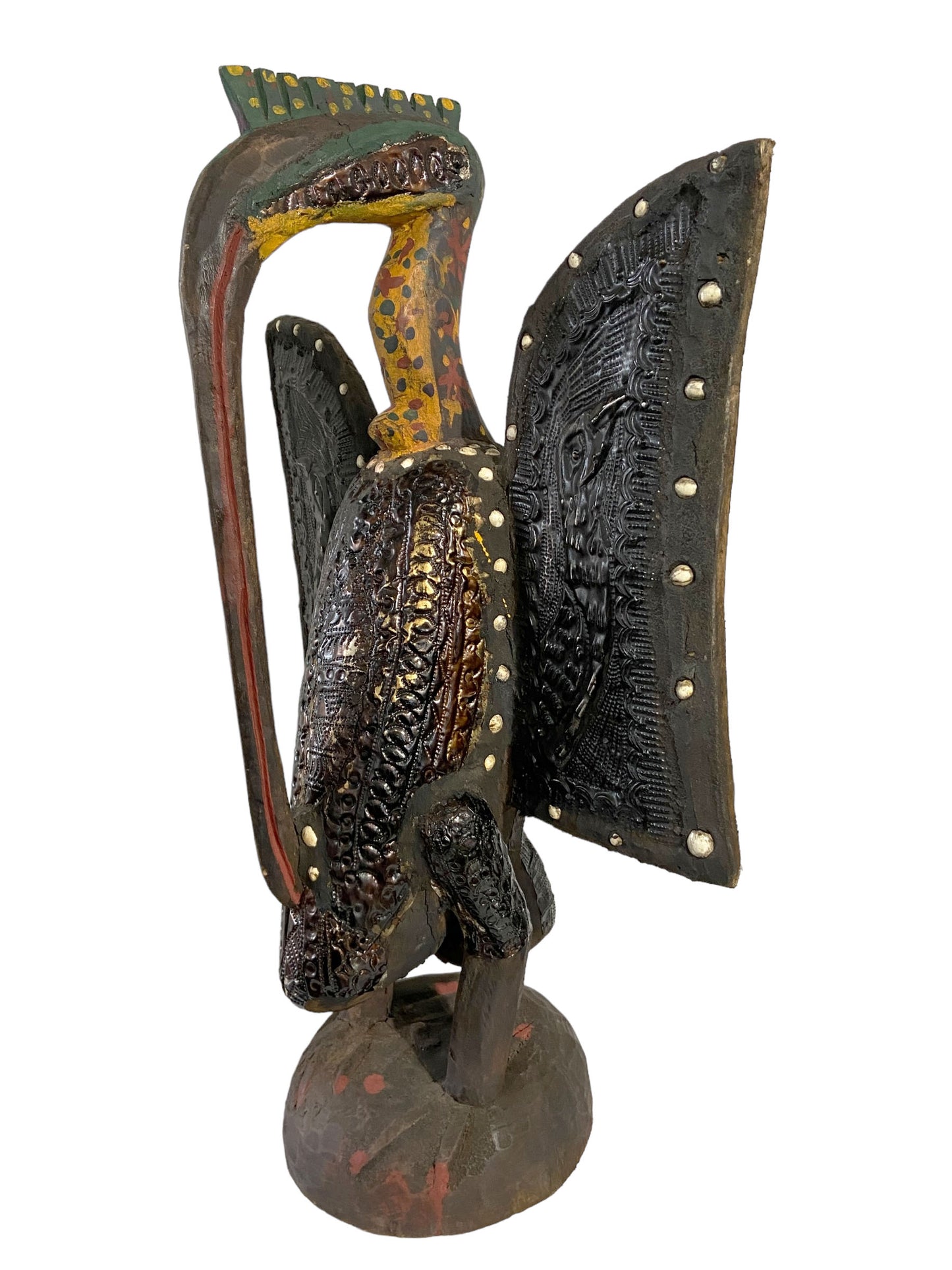 #5494 Senufo Bird Statue Cote d'Ivoire 30" H