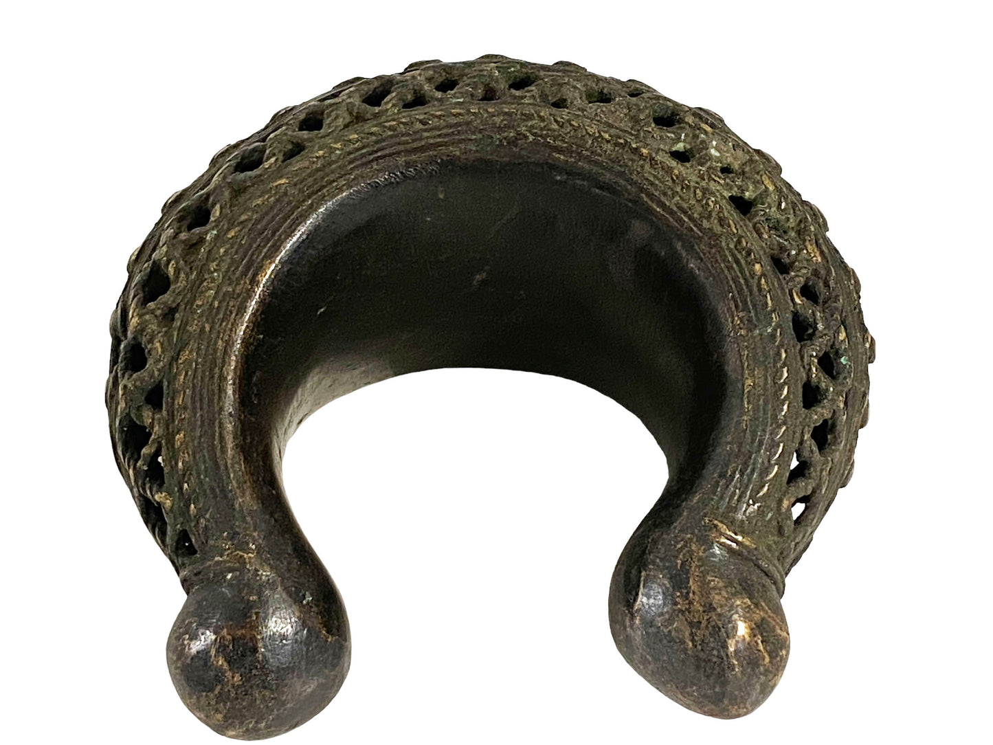 #5237 Vintage Benin Bronze Bracelet Trade Currency Nigeria