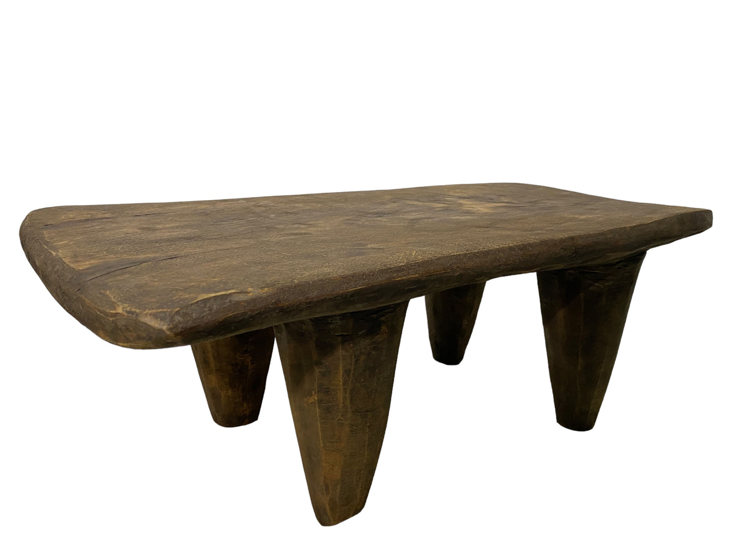 # 5532 Superb Rustic Vintage   African Senufo Stool / Table  I coast 23" W
