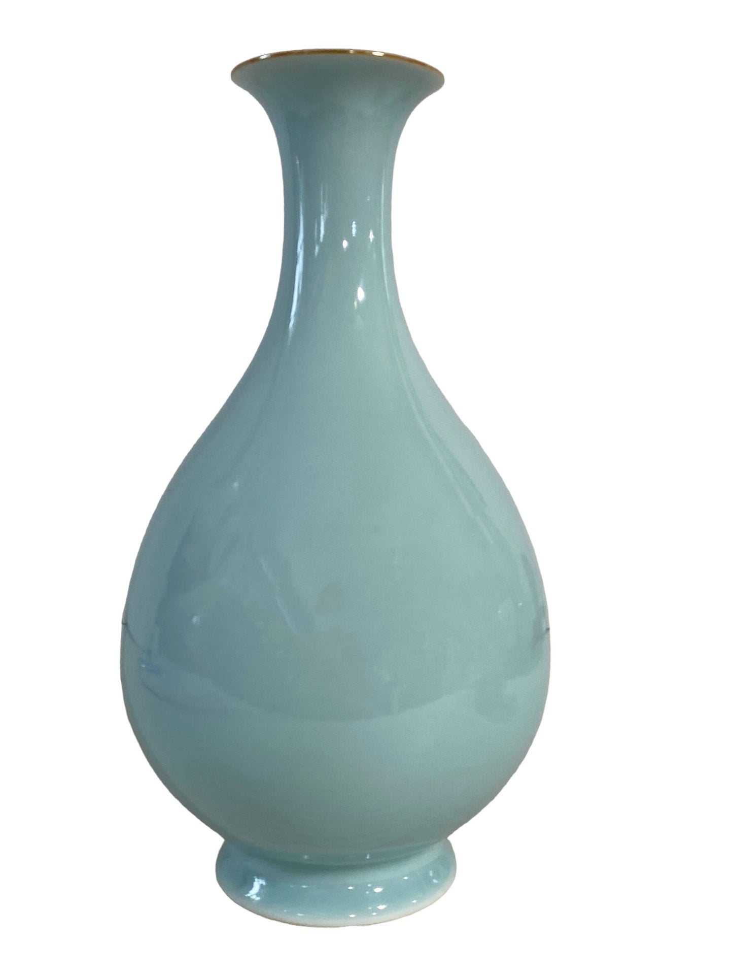 #5631  Chinoiserie Celadon Porcelain Vase